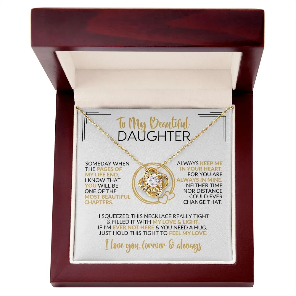 To My Daughter | Pages of My Life | Love Knot Necklace