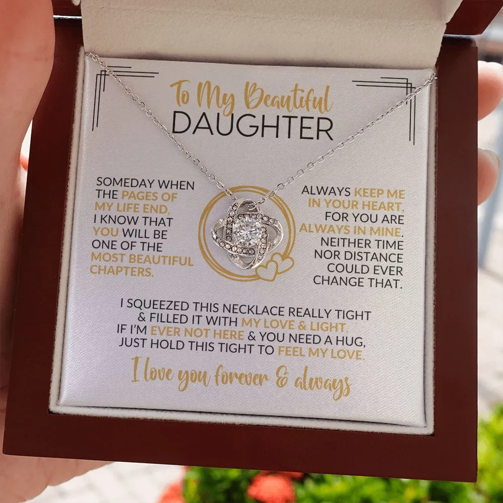 To My Daughter | Pages of My Life | Love Knot Necklace