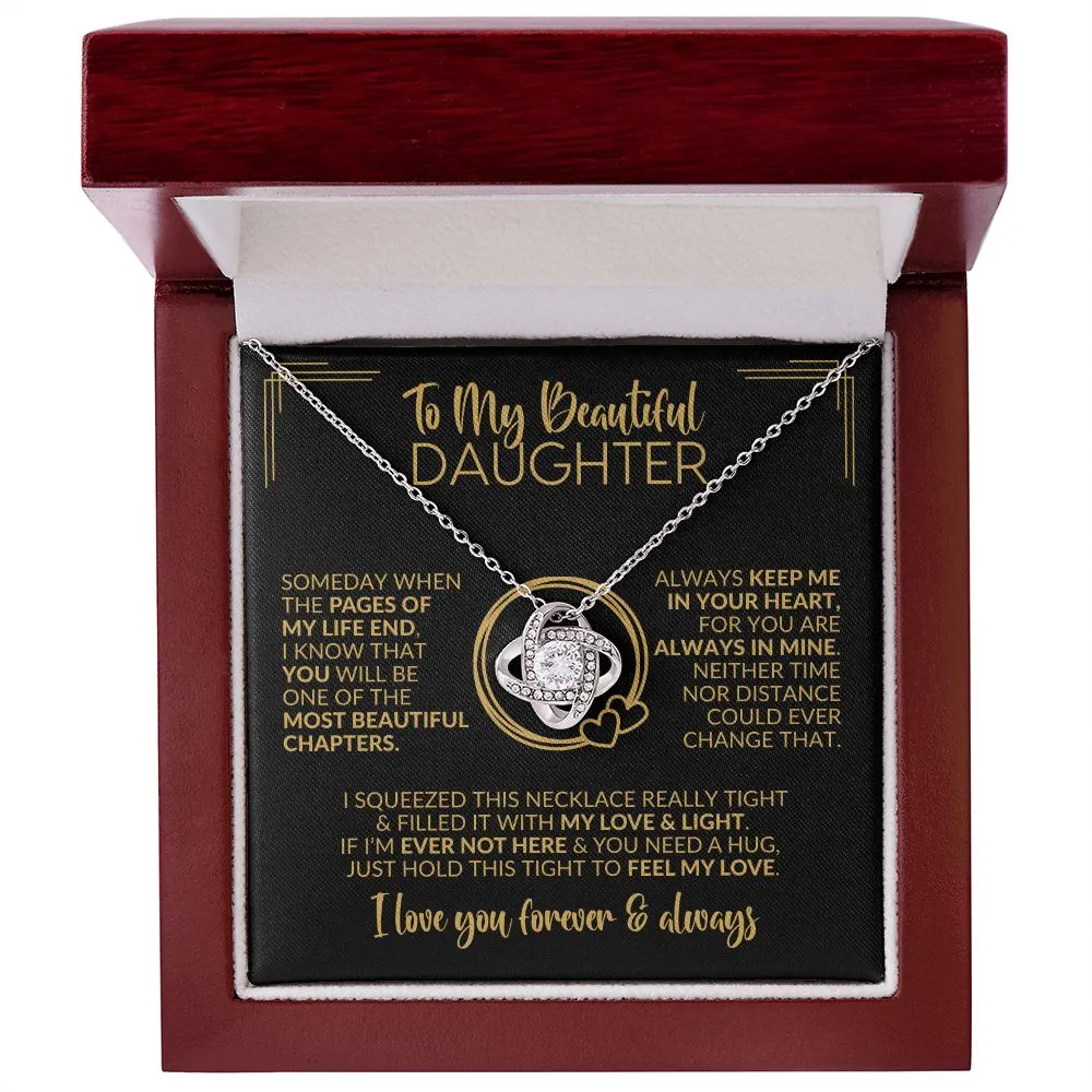To My Daughter | Pages of My Life | Love Knot Necklace