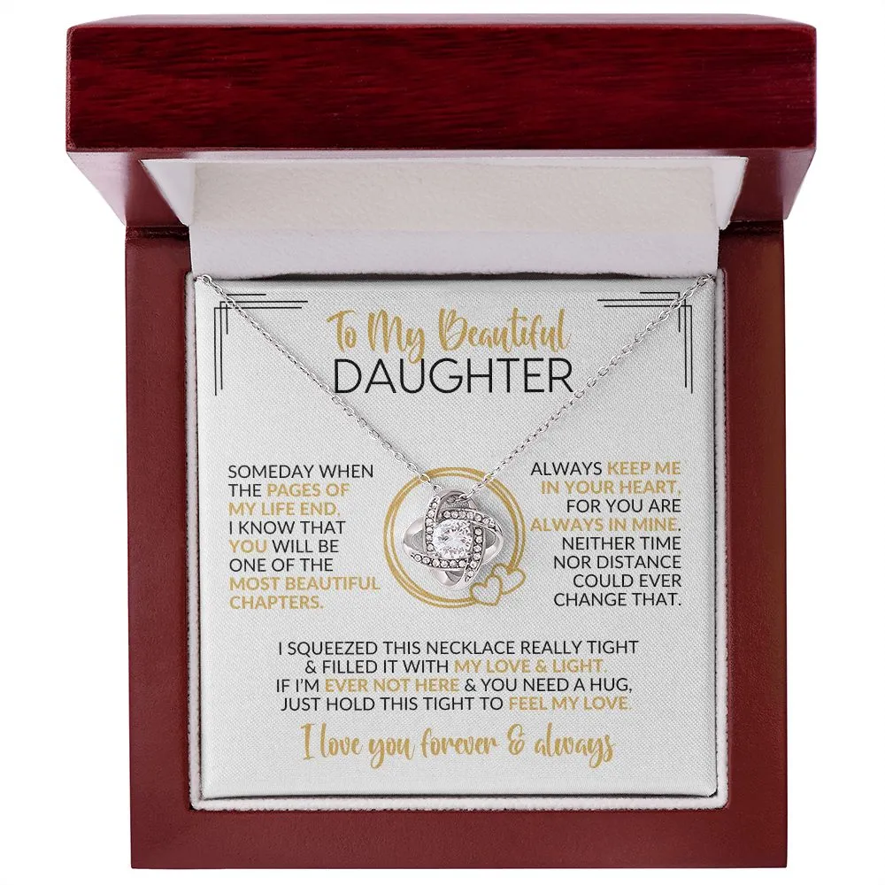 To My Daughter | Pages of My Life | Love Knot Necklace