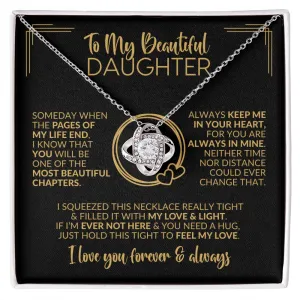 To My Daughter | Pages of My Life | Love Knot Necklace