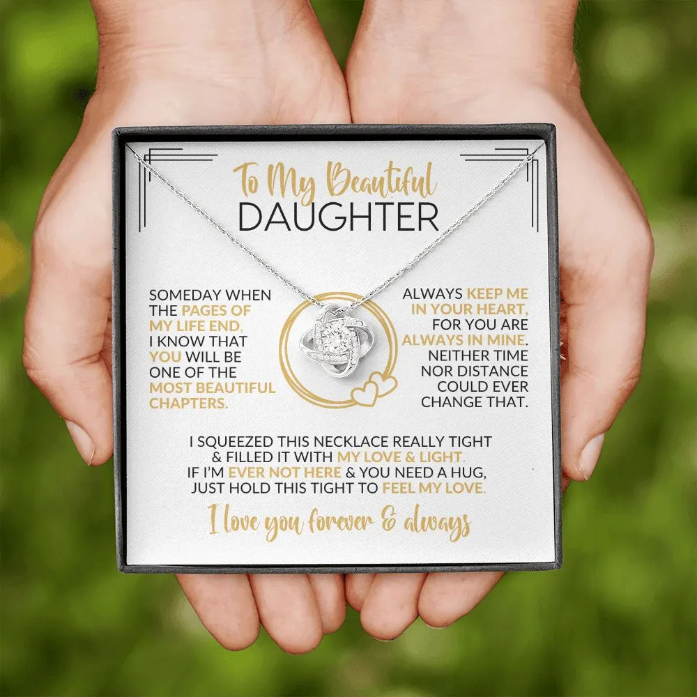 To My Daughter | Pages of My Life | Love Knot Necklace
