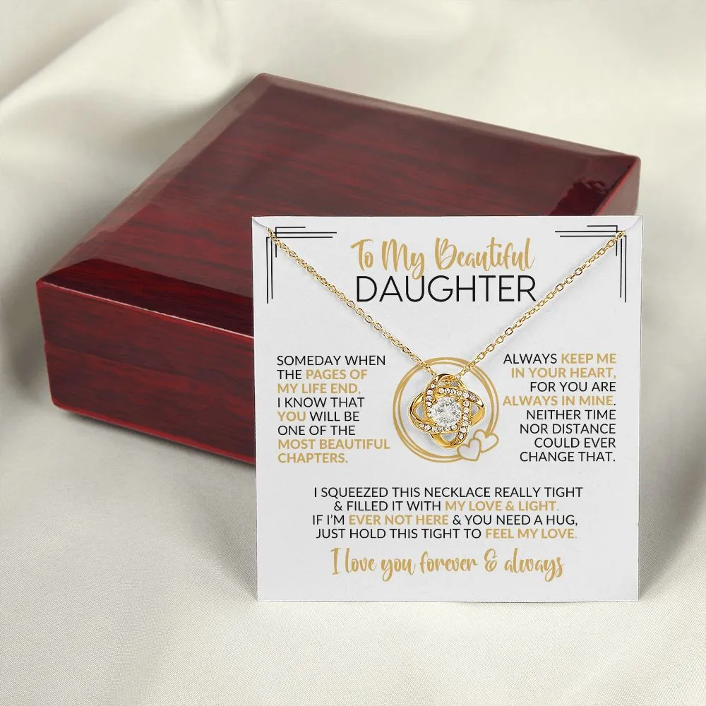 To My Daughter | Pages of My Life | Love Knot Necklace
