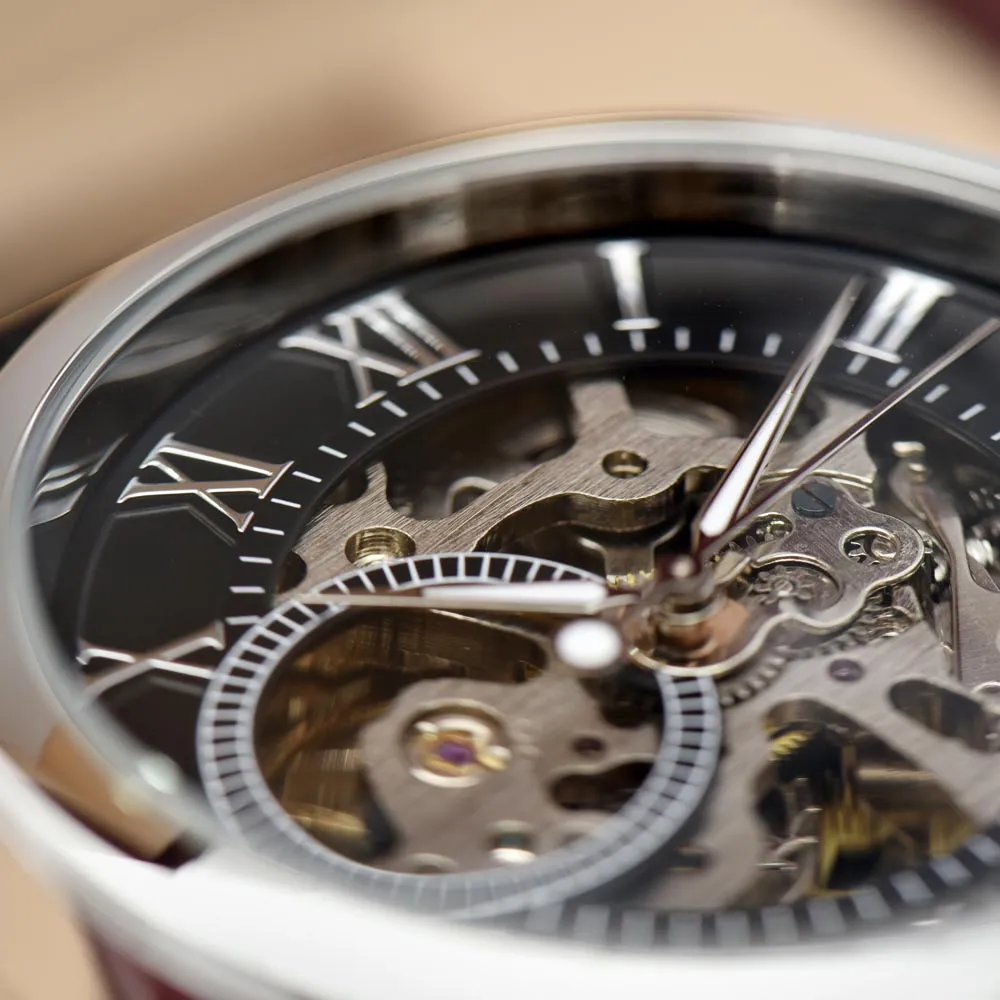 To My Husband | End of Time | Luxury Openface Men's Watch With Genuine Leather Band