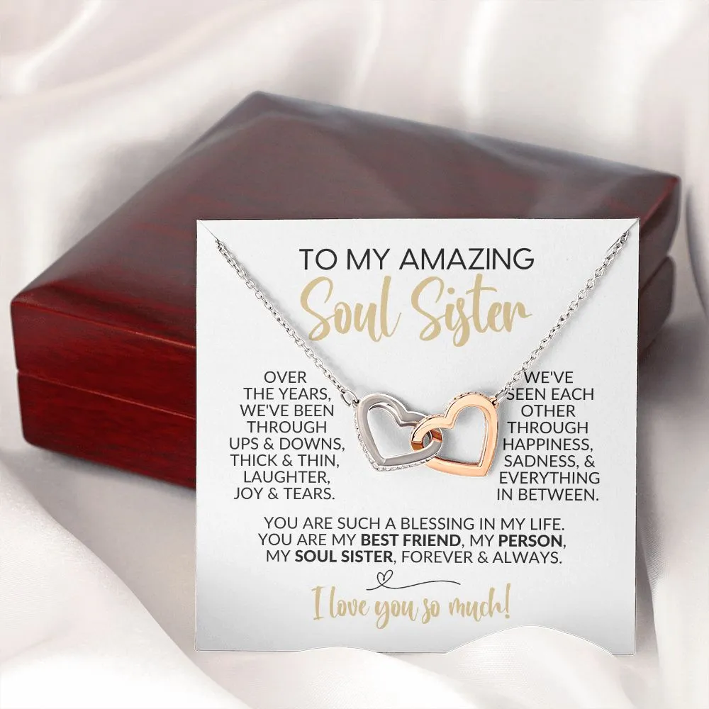 To My Soul Sister | Ups & Downs | Interlocking Hearts Necklace