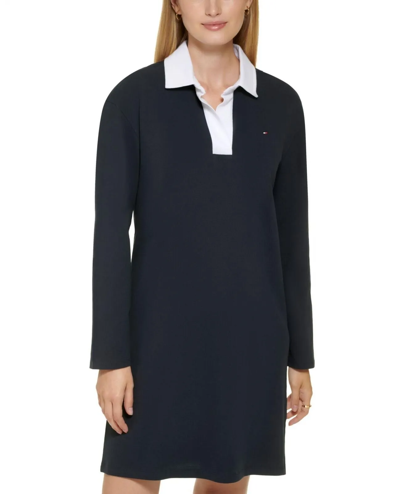 Tommy Hilfiger Rugby Jonny Collar Shirt Dress J2GD0755 Sky Captain Blue XS