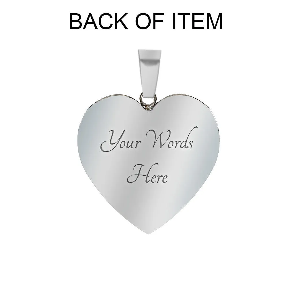 Tribal Design Jewelry on Turquoise Faux Stone Stainless Steel Heart Shaped Pendant Necklace With Chain and Gift Box