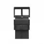 Tube watch D42 matt black with black leather strap