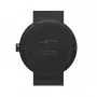 Tube watch D42 matt black with black leather strap