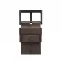 Tube watch D42 matt black with brown leather strap