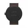 Tube watch D42 matt black with brown leather strap