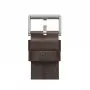 Tube watch D42 steel with brown leather strap