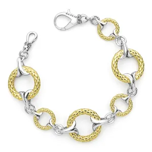 Tuileries Link Bracelet - Two Tone Gold   Silver