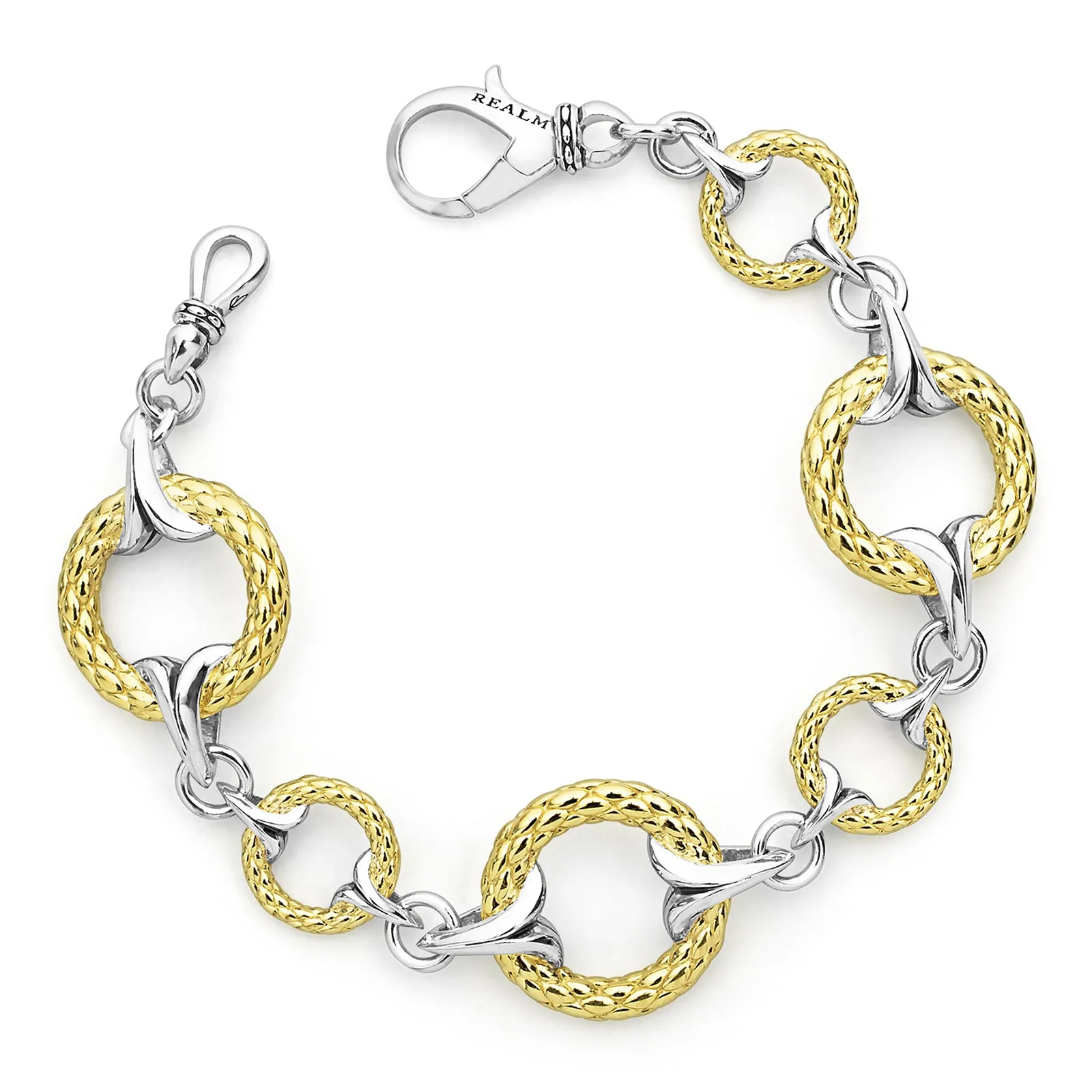 Tuileries Link Bracelet - Two Tone Gold   Silver