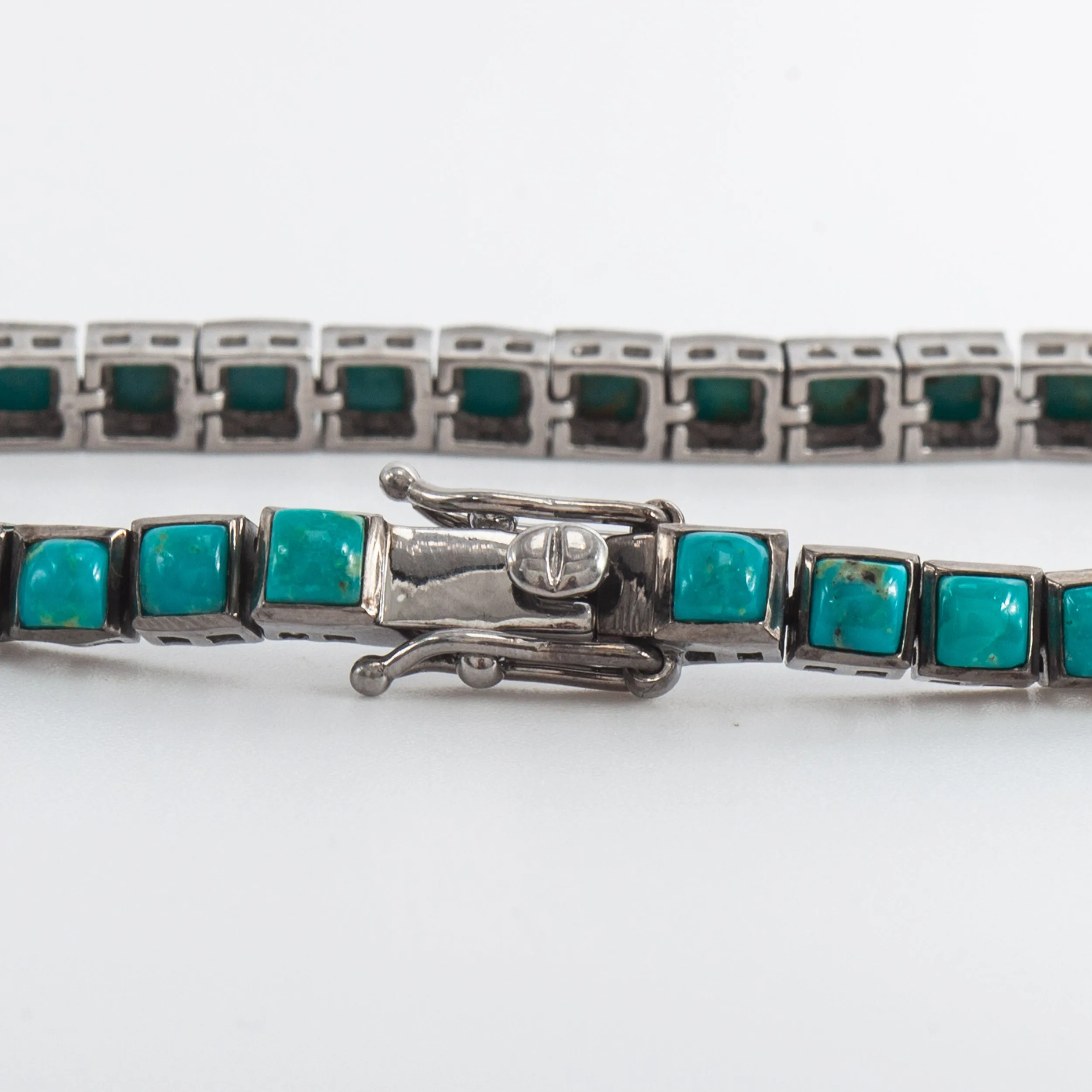 Turquoise Mini Tile Tennis Bracelet