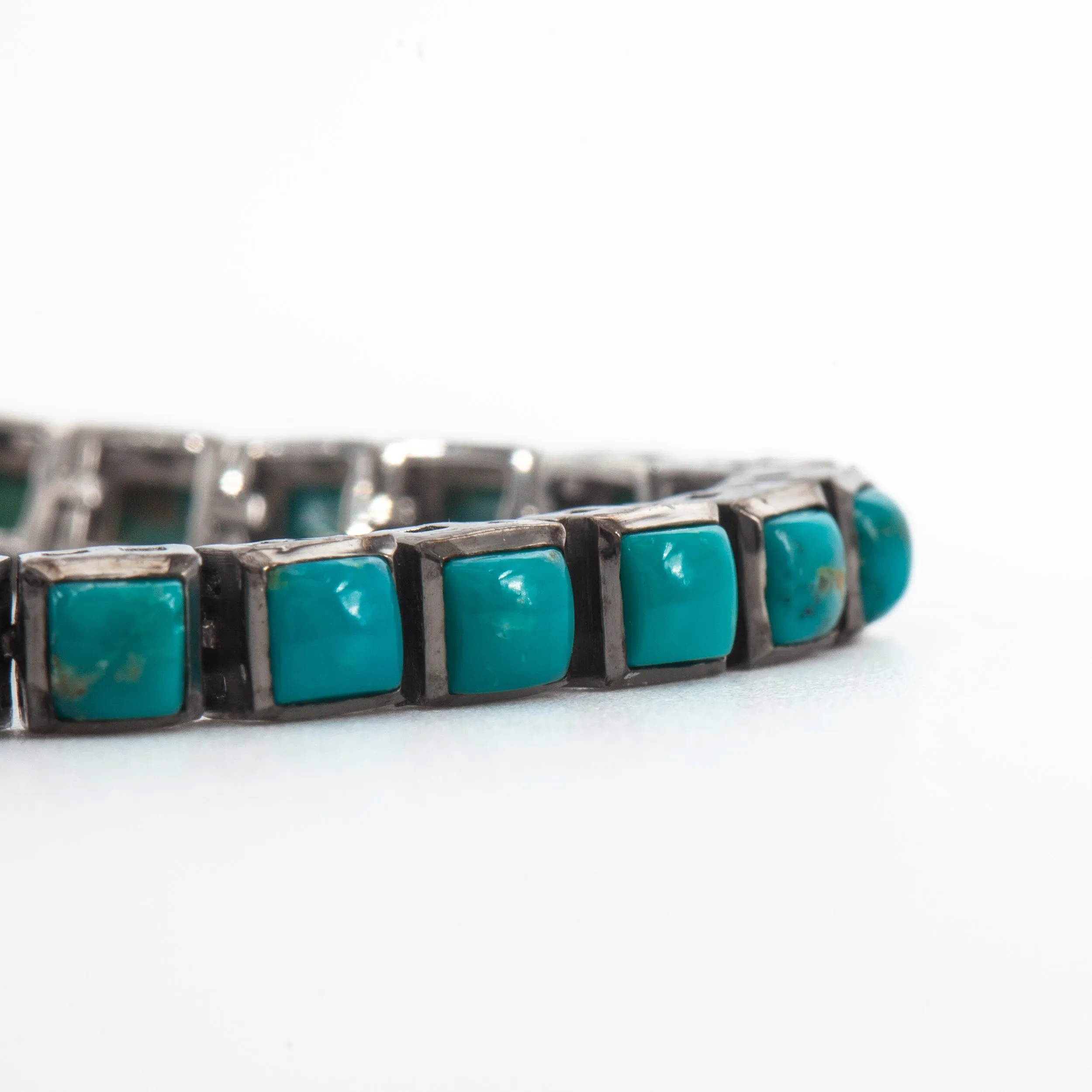 Turquoise Mini Tile Tennis Bracelet