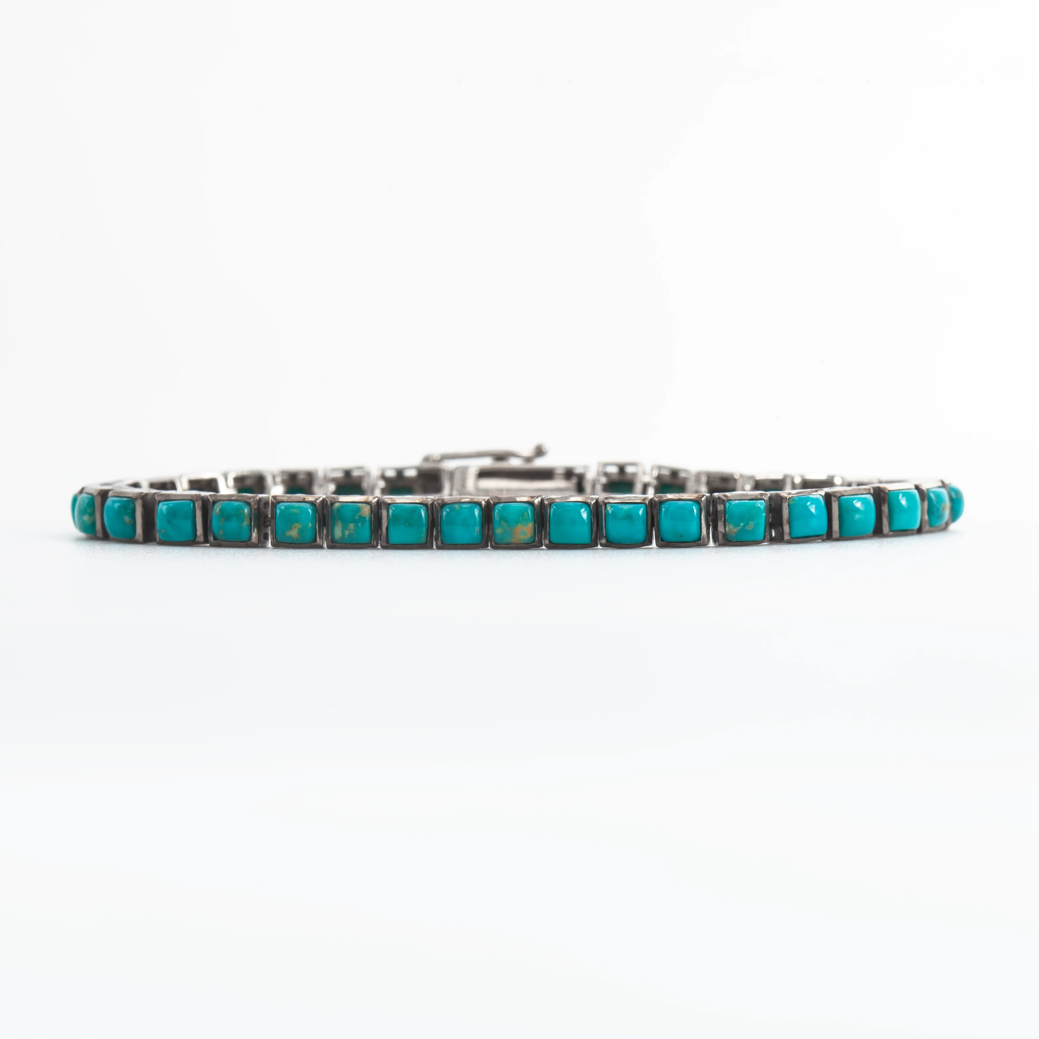 Turquoise Mini Tile Tennis Bracelet