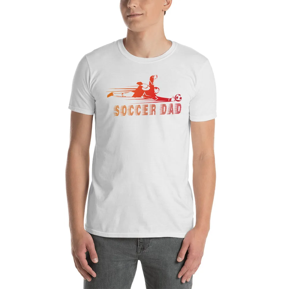 Unisex Soccer Dad T-Shirt White Sporty Dad T Shirt Gift Idea