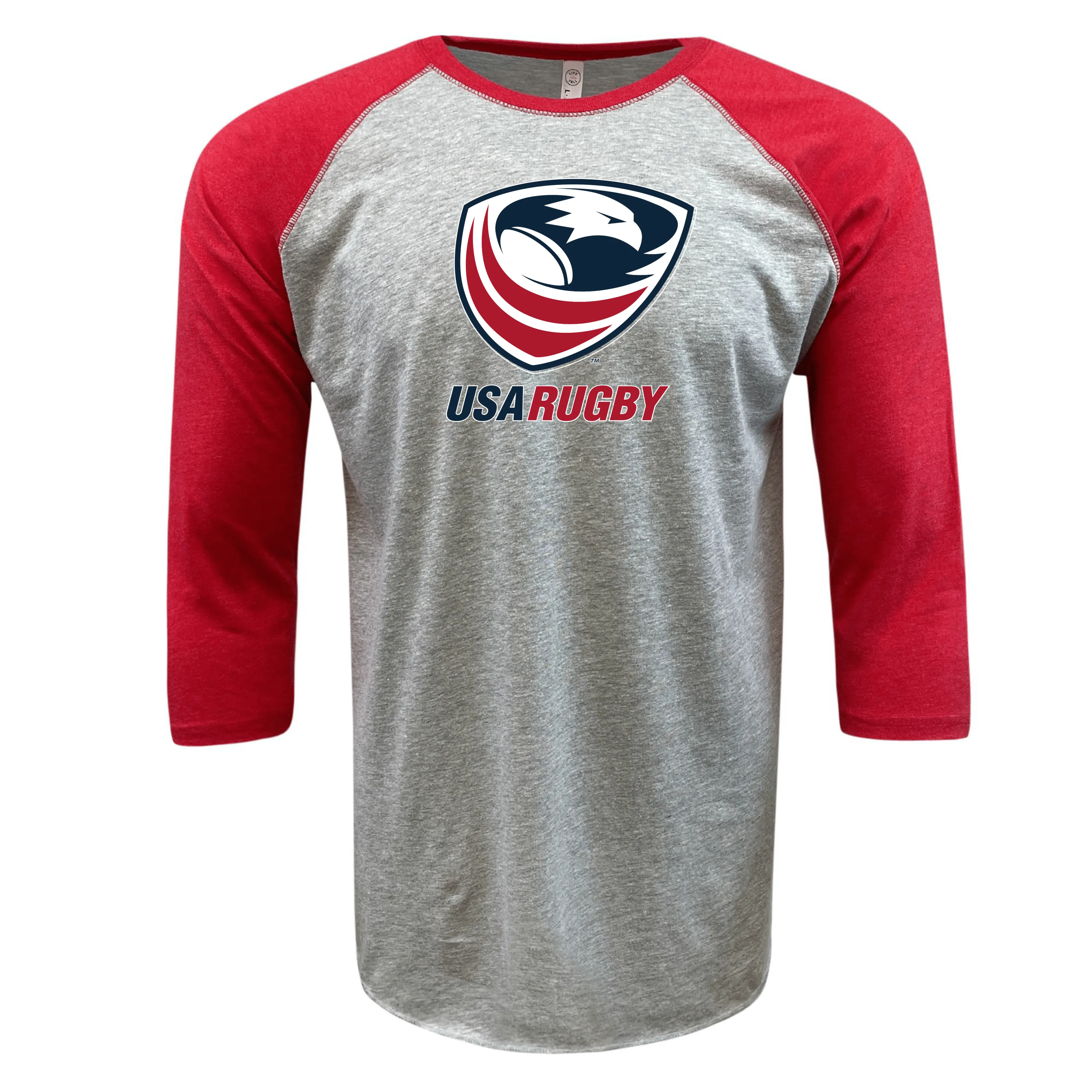USA Rugby Crest Baseball 3/4 Sleeve T-shirt