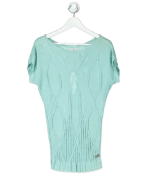 Versace Jeans Couture Blue Turquoise Knitted T Shirt UK XS