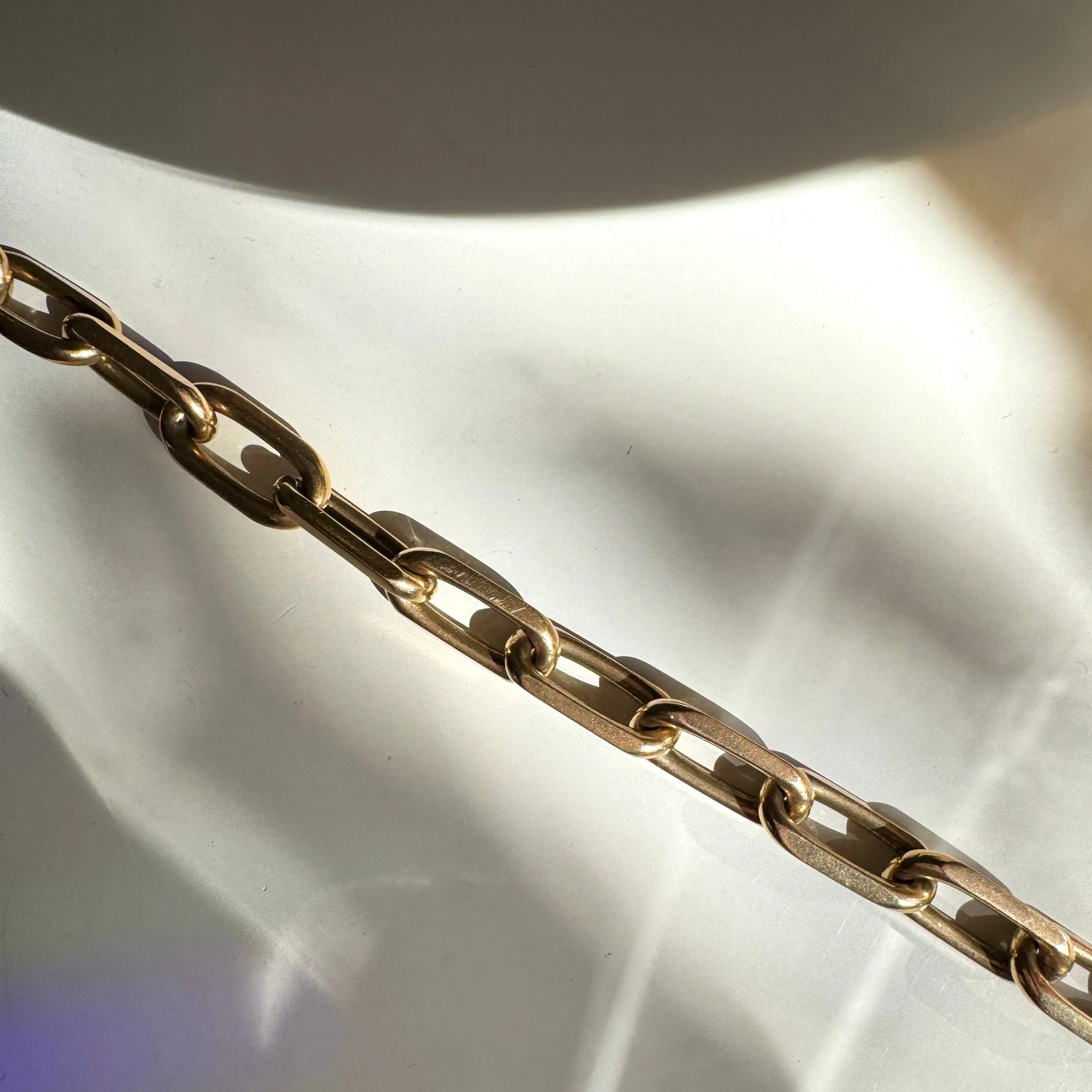 Vintage 18k French Knife-Edged Oval Link Bracelet