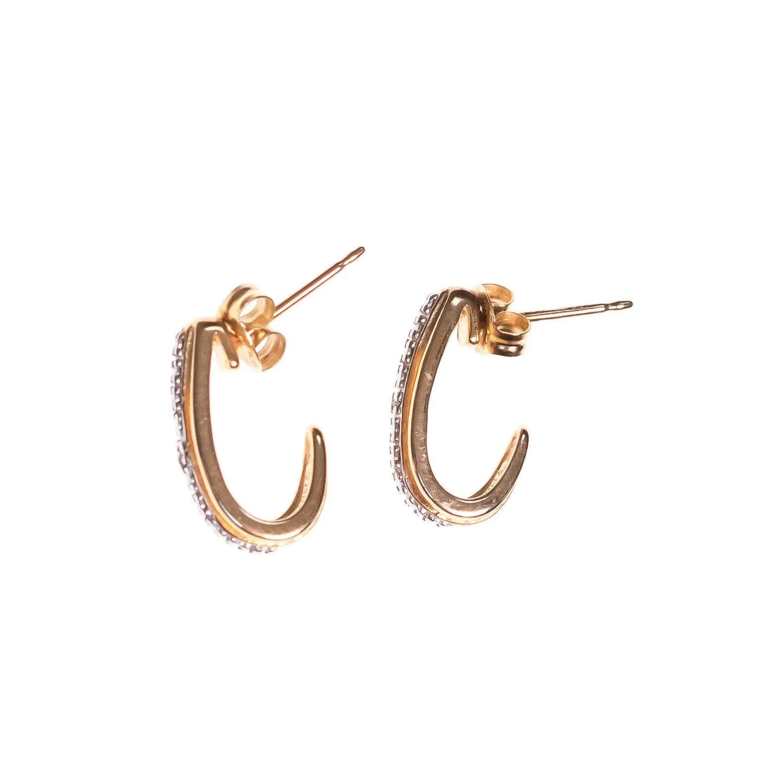 Vintage 1980s Sterling Silver and 18kt Gold Milgrain Small Hoop Earrings