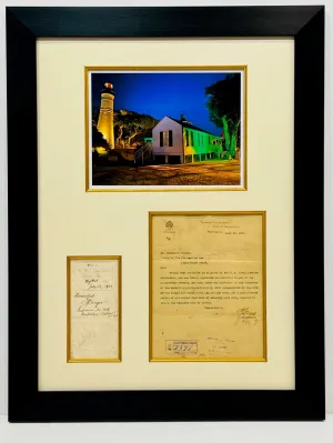 VINTAGE ANTIQUE KEY WEST LIGHTHOUSE HISTORIC LETTER SET-UP