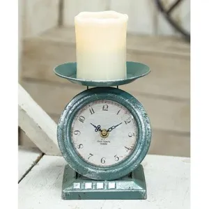 Vintage Blue Old Town Scale Clock
