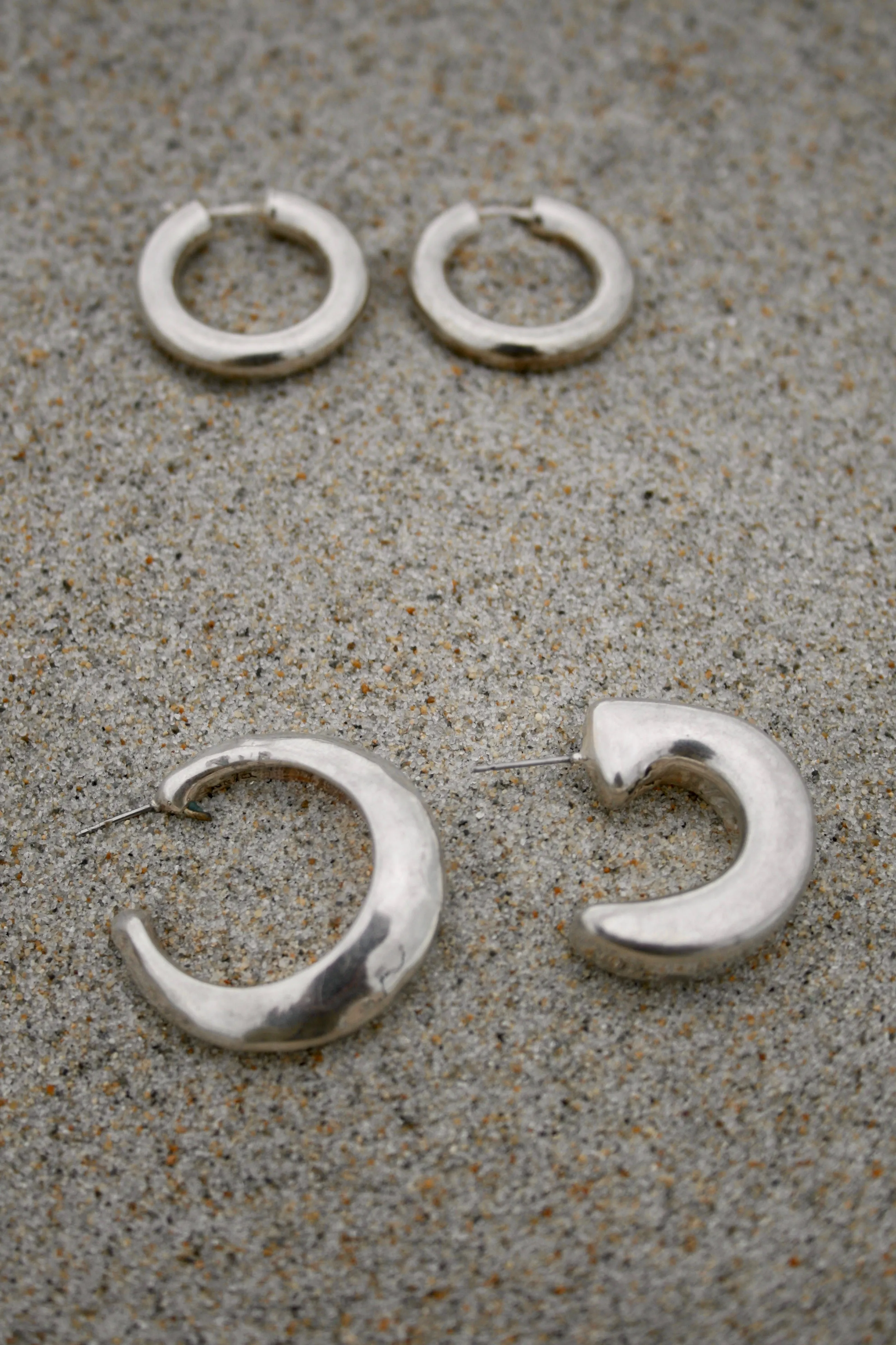 Vintage Bold Assymetrical Hoops