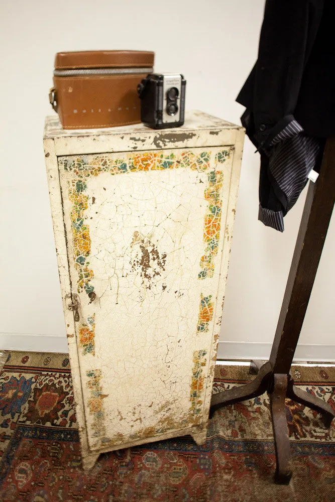Vintage Chippy Industrial Metal Cabinet