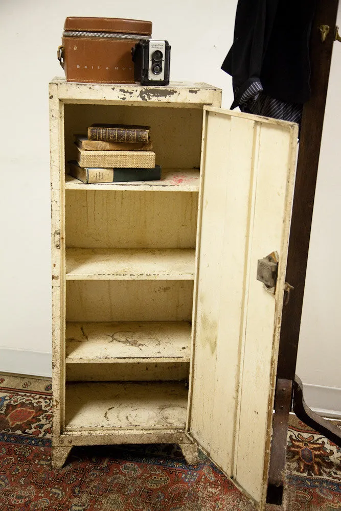 Vintage Chippy Industrial Metal Cabinet