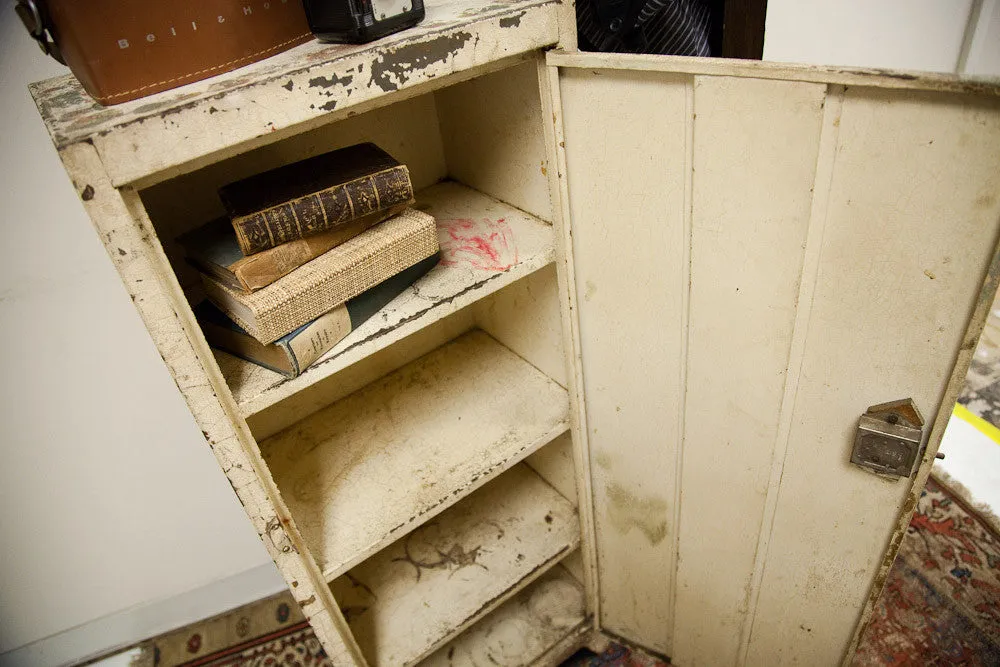 Vintage Chippy Industrial Metal Cabinet