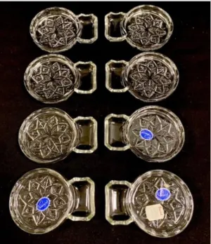 Vintage Imperial Glass Coaster/ashtray Combos