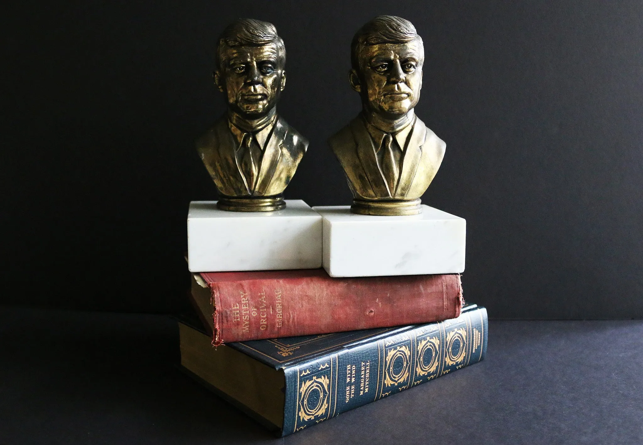 Vintage JFK Bookends