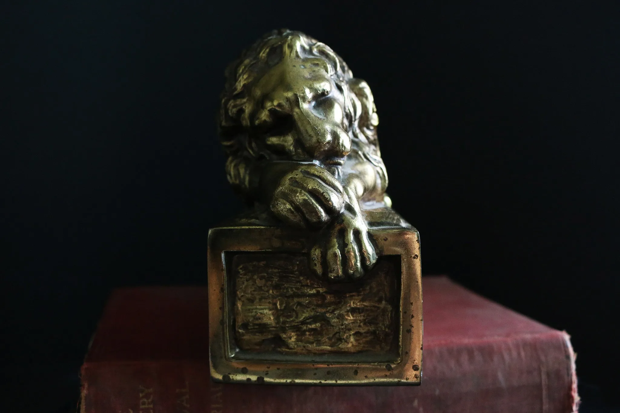 Vintage Lion Bookends