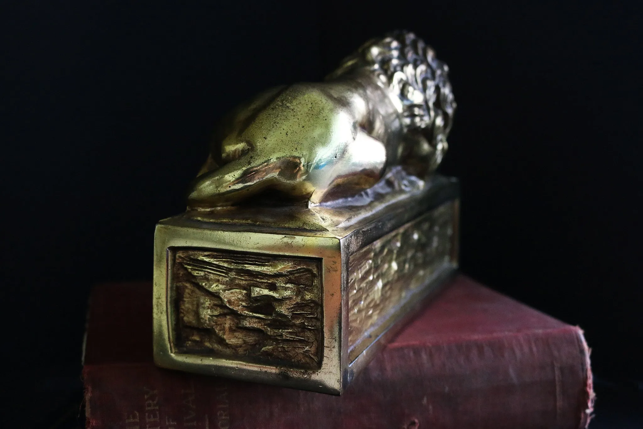 Vintage Lion Bookends