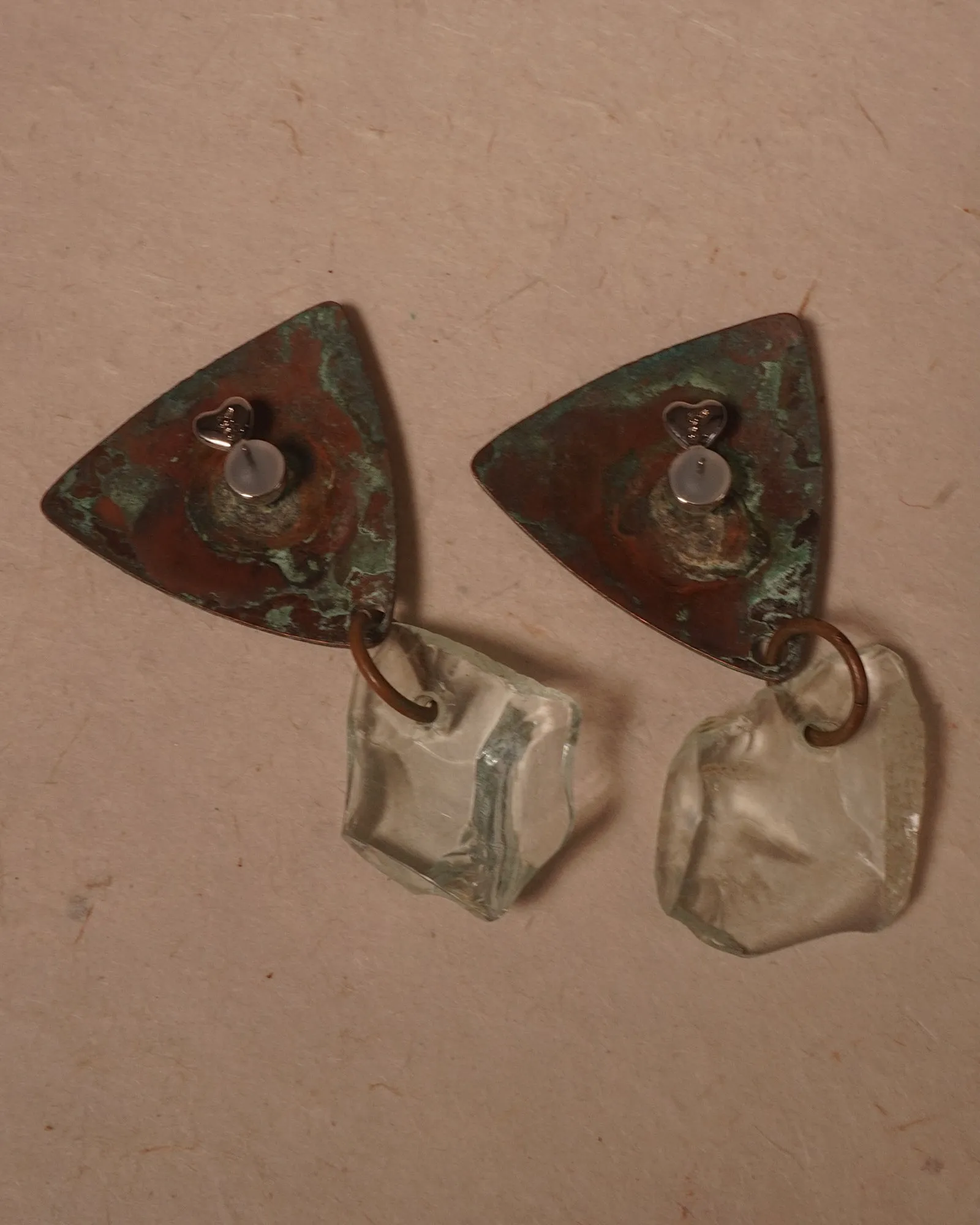 Vintage Modernist Patina & Sea Glass Set