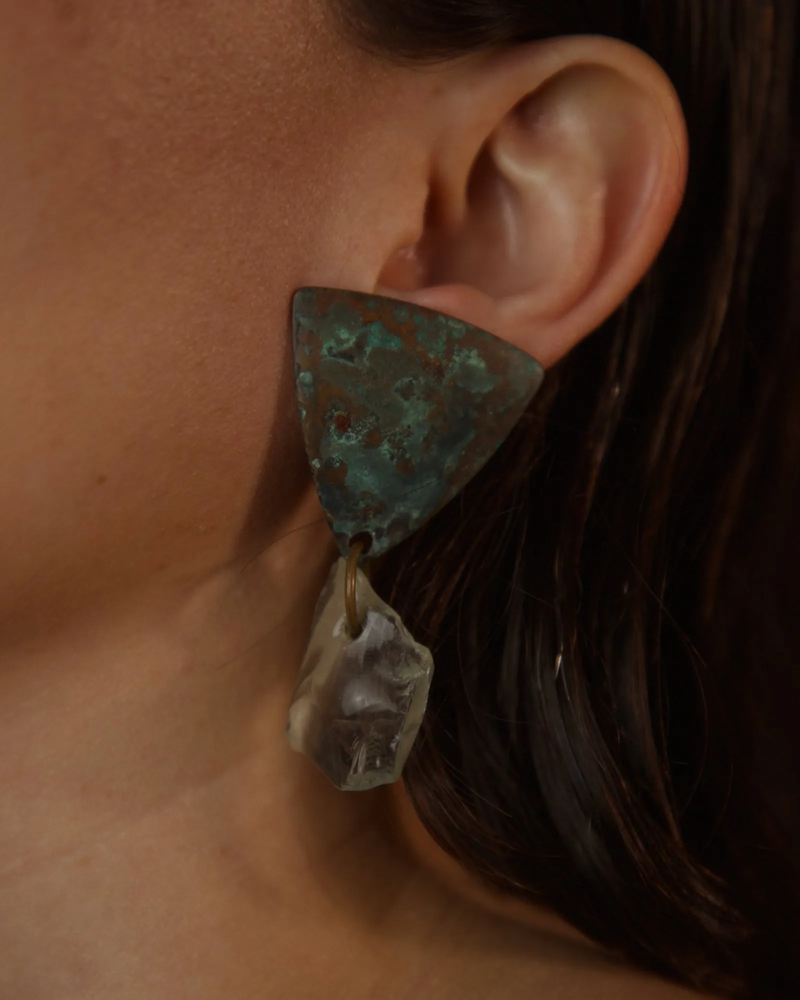 Vintage Modernist Patina & Sea Glass Set