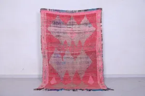 Vintage Moroccan Rug Red - Handwoven 3.4 X 5.8 Feet | Authentic