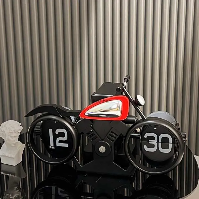 Vintage Motorcycle-Themed Flip Clock