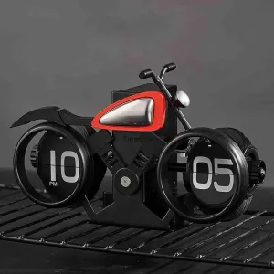 Vintage Motorcycle-Themed Flip Clock