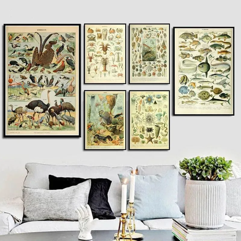 Vintage Ocean Lives Chart Wall Poster Print