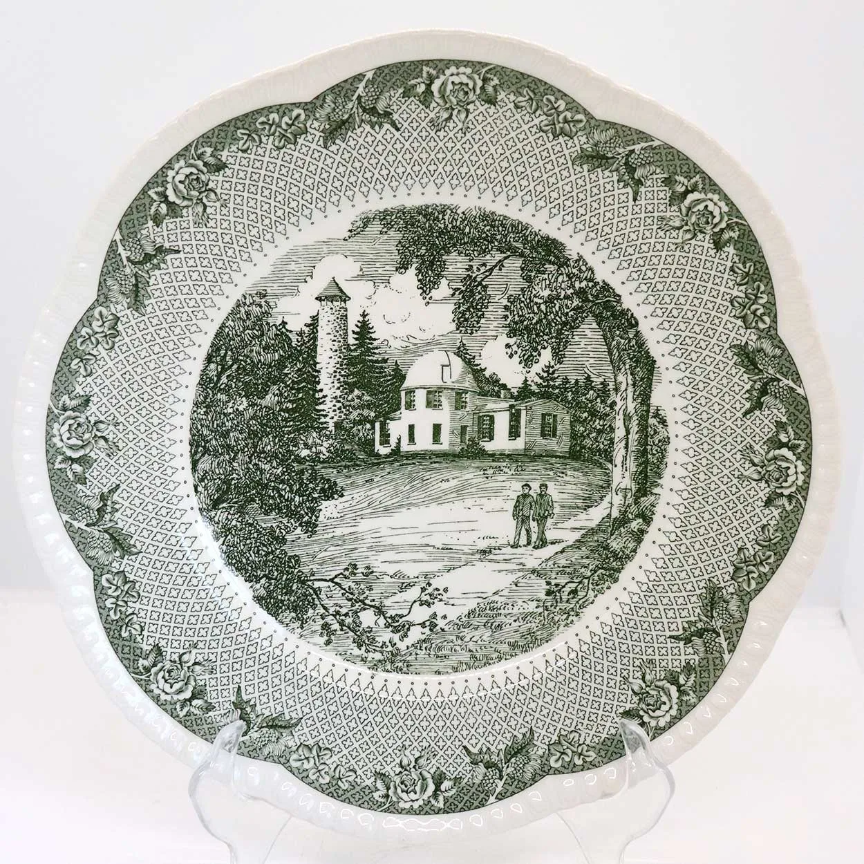 Vintage Set of 12 English Wedgwood for Campion China Cauldon Lace Dartmouth College Plates