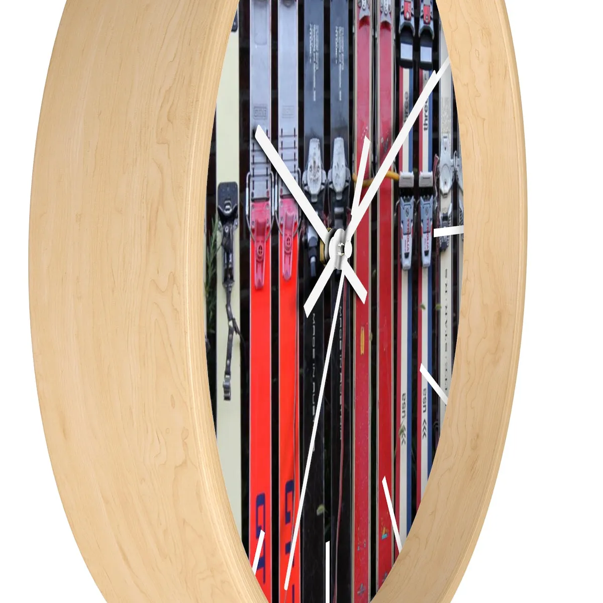 Wall Clock - Vintage Skis