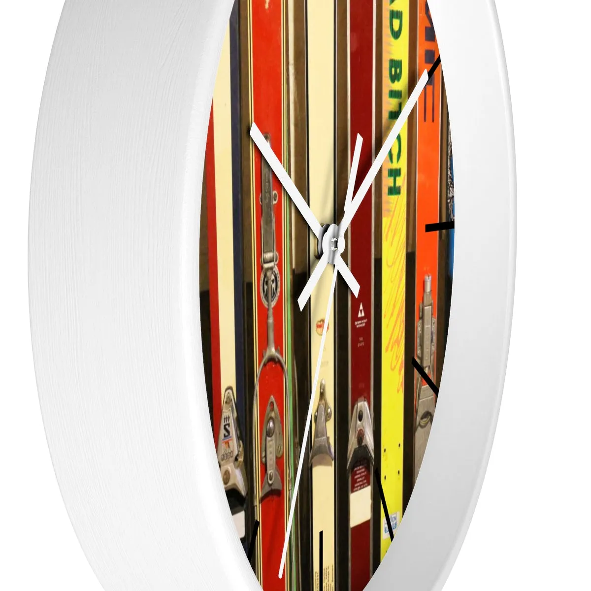 Wall Clock - Vintage Skis