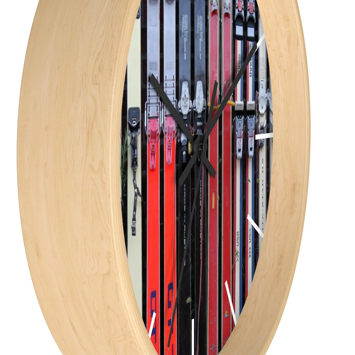 Wall Clock - Vintage Skis
