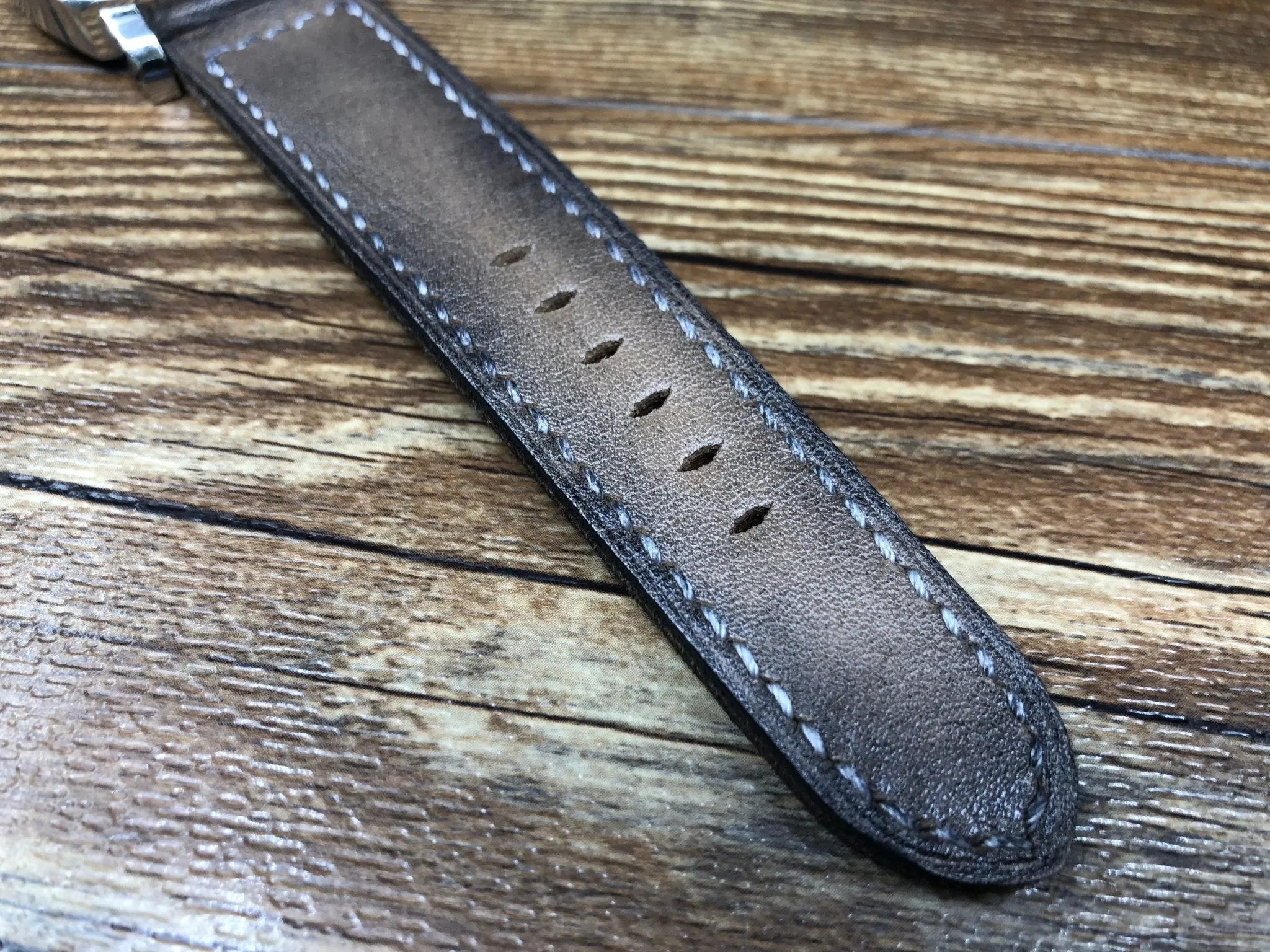 Watch Strap 24mm 26mm, Retro Genuine Leather Watch Band, Aged Beige Leather Watch Band, Mens Wristwatch Band, Valentines Day Gift Ideas