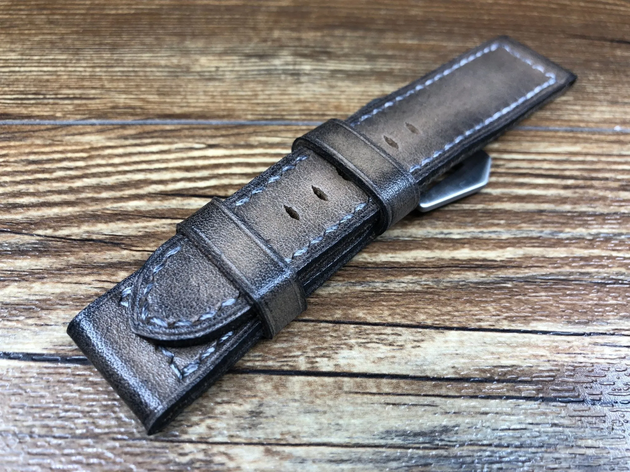 Watch Strap 24mm 26mm, Retro Genuine Leather Watch Band, Aged Beige Leather Watch Band, Mens Wristwatch Band, Valentines Day Gift Ideas