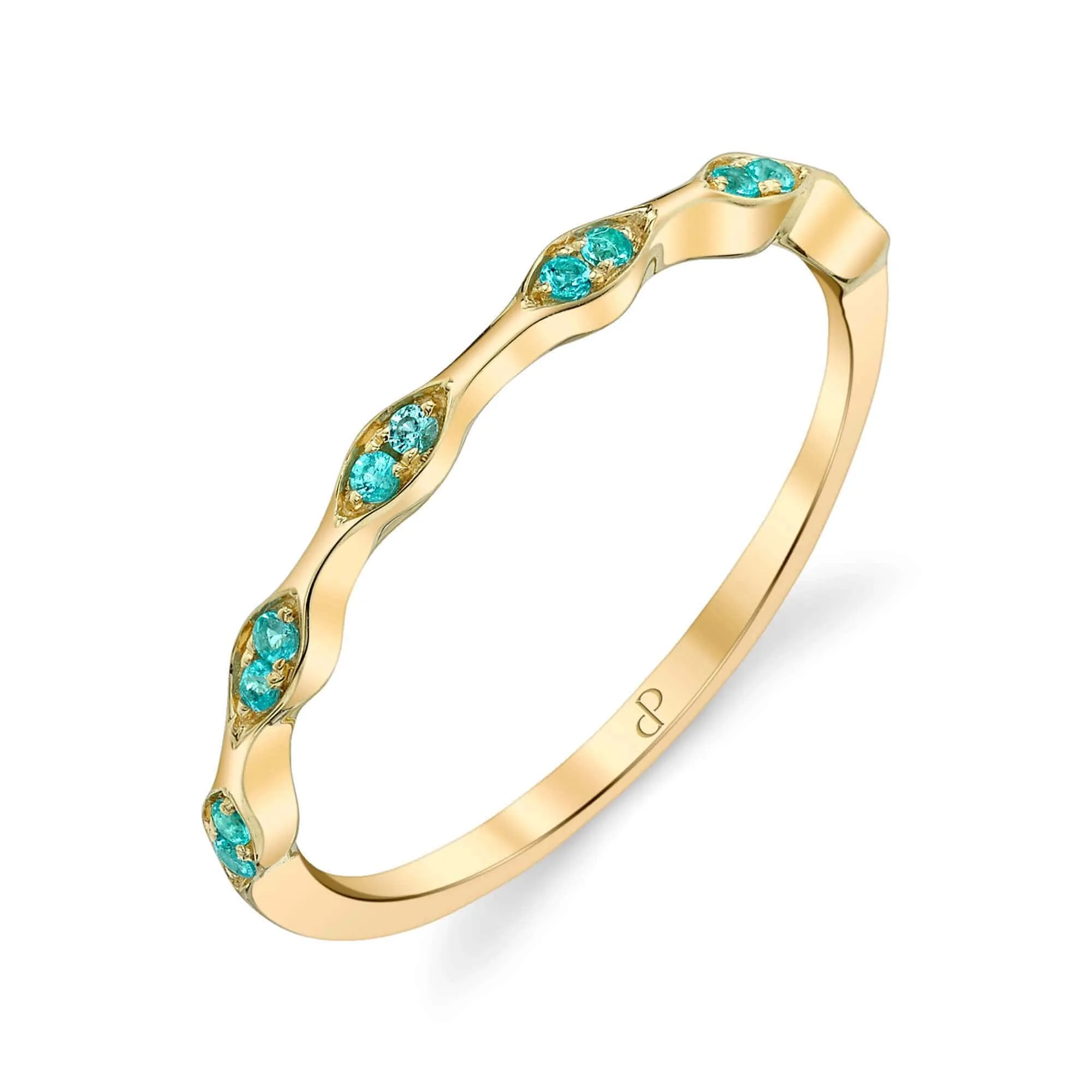 Wildflower - 18K Yellow Gold Natural Paraiba Tourmaline Ring