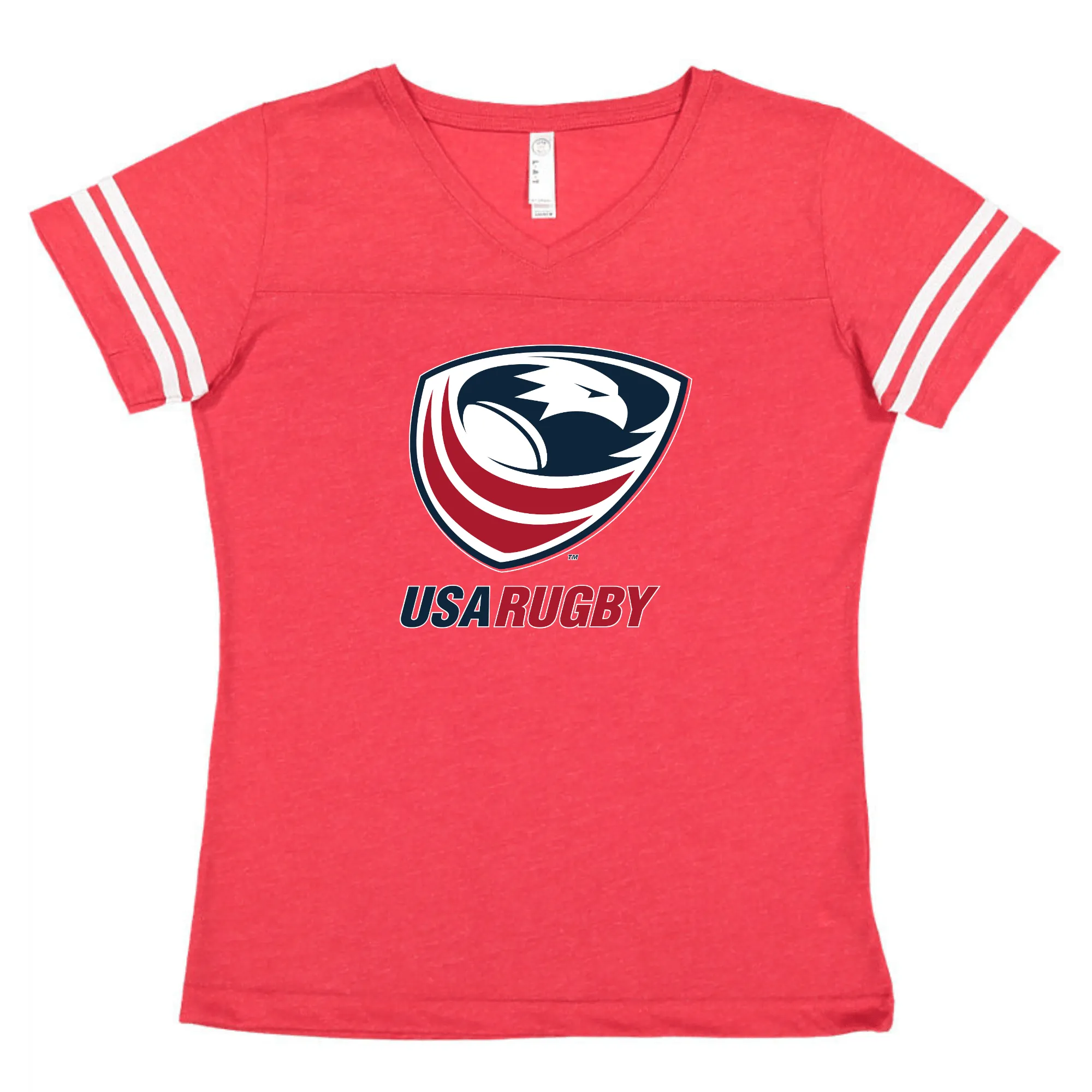 Women's USA Rugby Vintage V-Neck Tee